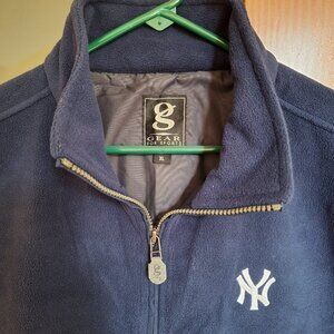New York Yankees Men's Full Zip Fleece Sleeveless Vest Size XL